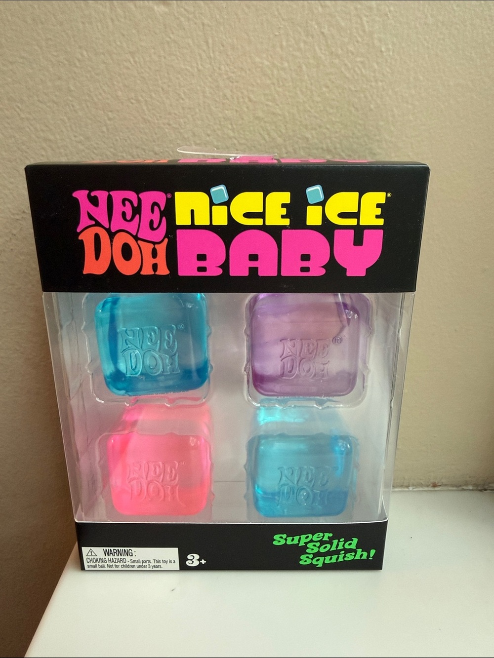 Nee Doh Nice Ice Baby Squishy Stress Toys - Pink, Blue, Purple